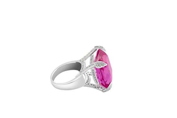 Pink Square Party Ring