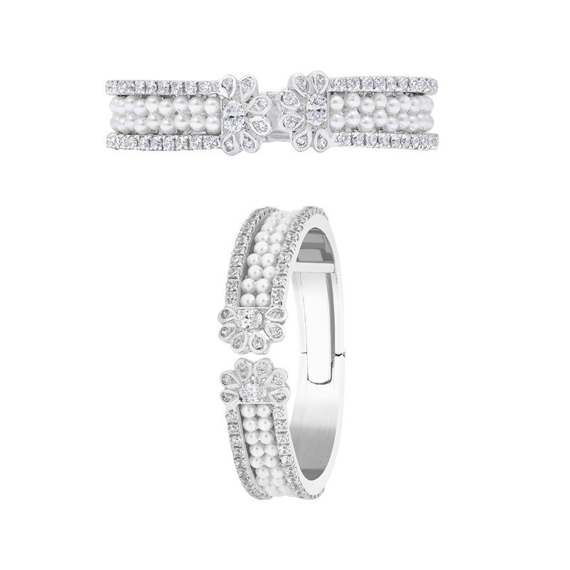 Openeable Pearl and Diamond Bracelet