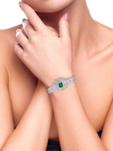 Emerald and Diamond Regal Bracelet