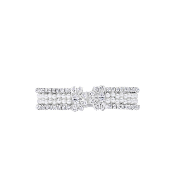 Openeable Pearl and Diamond Bracelet