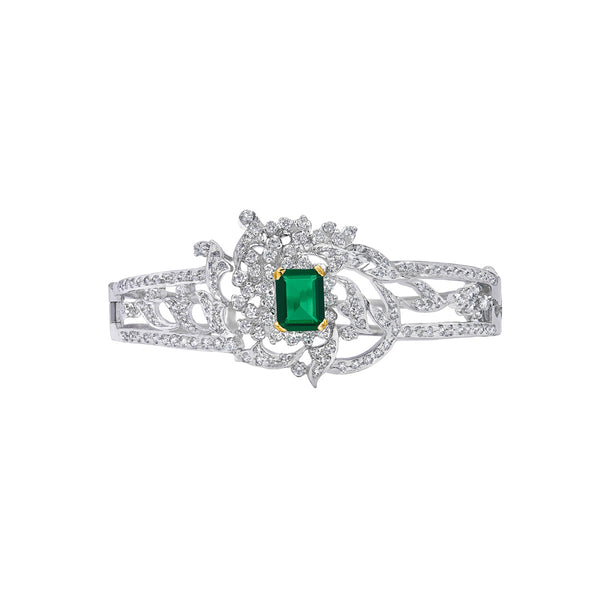 Emerald and Diamond Regal Bracelet