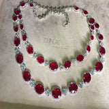 PreOrder / Rani Haar in Rubies and Diamond Simulants / Necklace