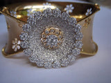 Gold And Diamond Flower Bracelet