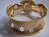 Gold And Diamond Flower Bracelet